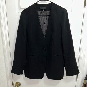 Talbots Women’s Black One-Button Blazer Jacket Size 14
